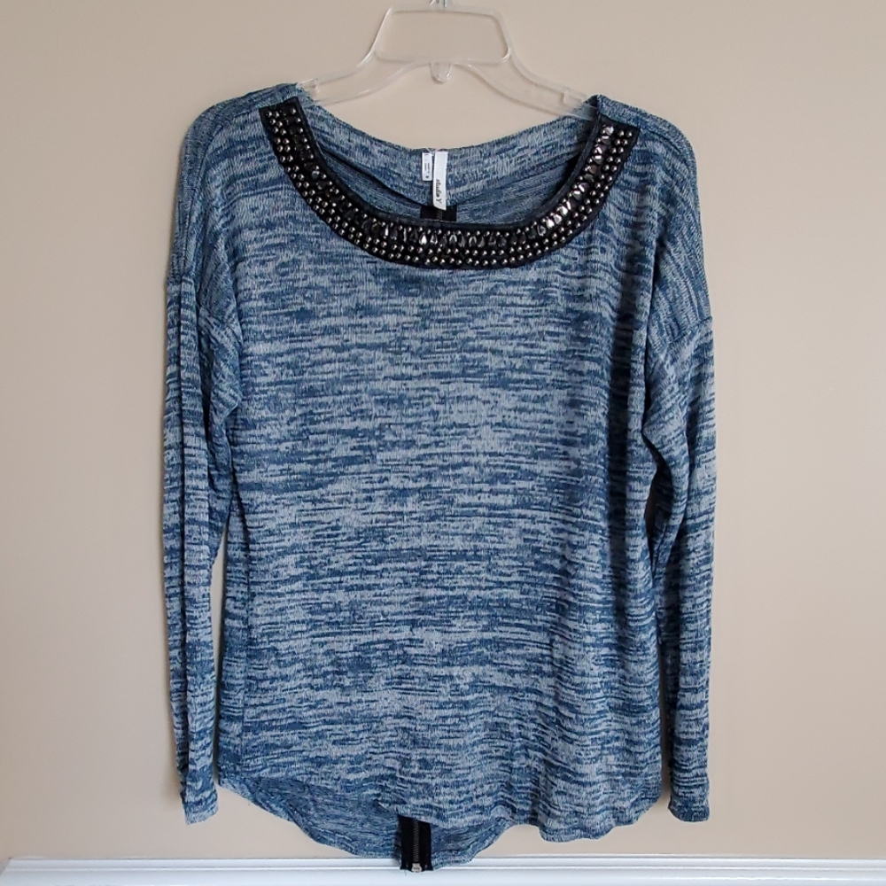 Sheer teal longsleeve top